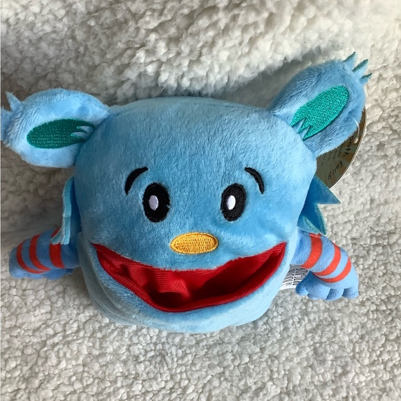 The Tooth Brigade Blue Monster Tooth Fairy Pillow w Pocket Plush Stuffed Animal - Picture 3 of 13